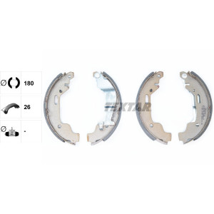 TEXTAR 91058000 Brake Shoe Set Rear for