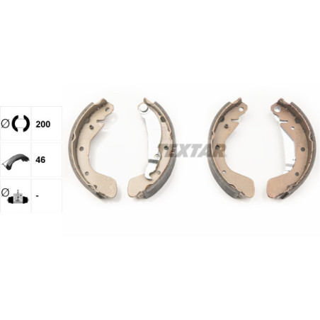 TEXTAR 91058200 Kit ganasce freno posteriore per Corsa Corsavan Tigra