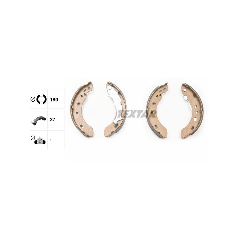 TEXTAR 91058300 Bremsbackensatz Hinten für Nissan Micra