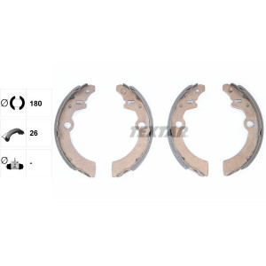TEXTAR 91058500 Juego de zapatas de frenos trasero para Alto Cruze Ignis