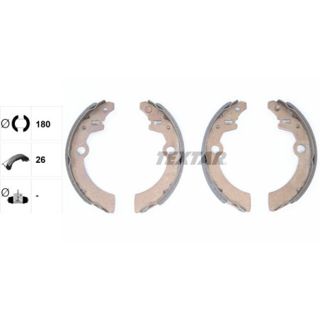 TEXTAR 91058500 Brake Shoe Set Rear for Alto Cruze Ignis