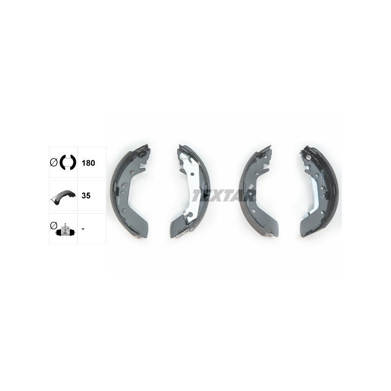 TEXTAR 91059600 Zestaw szczęk hamulcowych tył dla Hyundai Accent