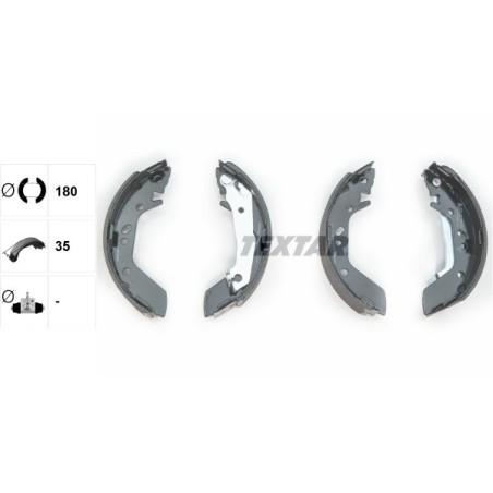 TEXTAR 91059600 Jeu de mâchoires de frein arrière pour Hyundai Accent