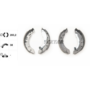 TEXTAR 91059800 Kit ganasce freno posteriore per C3 C2 Enterprise 1007