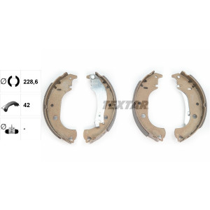 TEXTAR 91059900 Jeu de mâchoires de frein arrière pour Doblo Siena Strada CTS