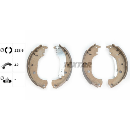 TEXTAR 91059900 Jeu de mâchoires de frein arrière pour Doblo Siena Strada CTS