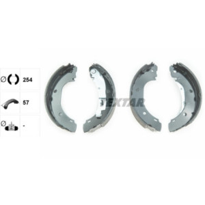 TEXTAR 91060900 Zestaw szczęk hamulcowych tył dla Ducato Boxer JUMPER