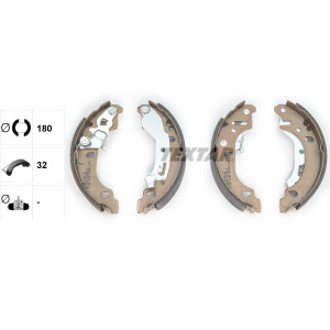 TEXTAR 91061000 Jeu de mâchoires de frein arrière pour Fiat Panda 500