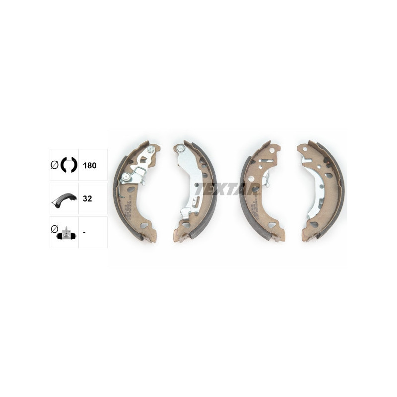 TEXTAR 91061000 Brake Shoe Set Rear for Fiat Panda 500
