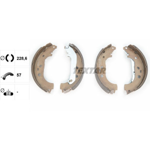 TEXTAR 91061400 Sada brzdových čeľustí zadný pre Ford Transit
