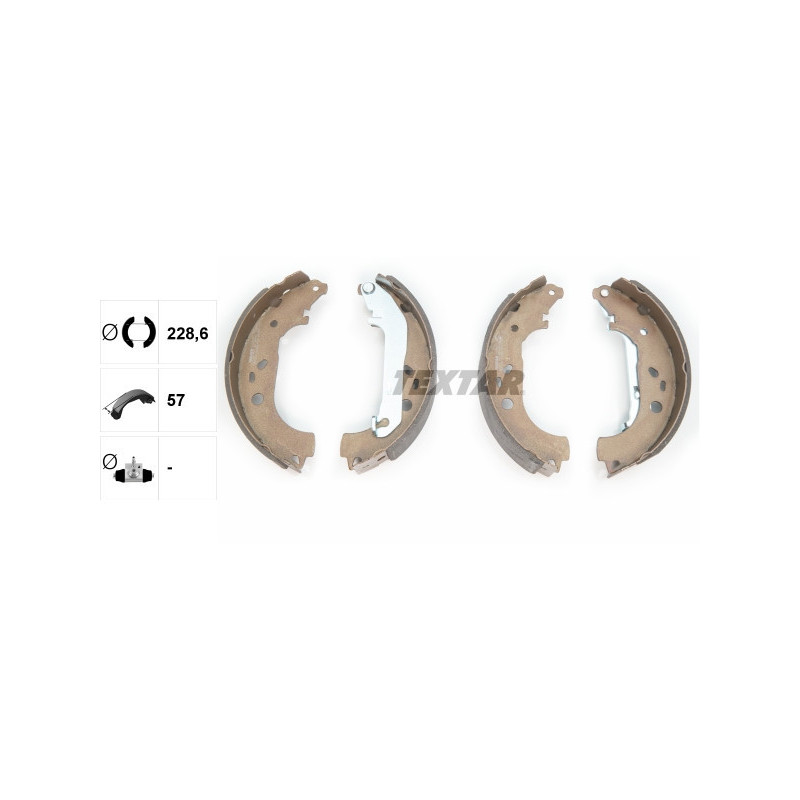 TEXTAR 91061400 Brake Shoe Set Rear for Ford Transit
