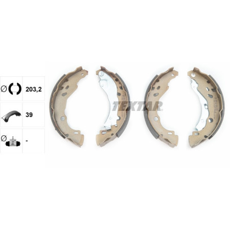 TEXTAR 91061600 Kit ganasce freno posteriore per C3 Ypsilon C2 Enterprise 1007