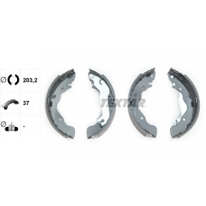 TEXTAR 91061700 Brake Shoe Set Rear for Accent Elantra Matrix