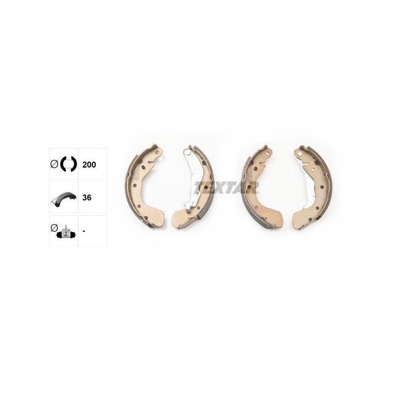 TEXTAR 91062500 Brake Shoe Set Rear for