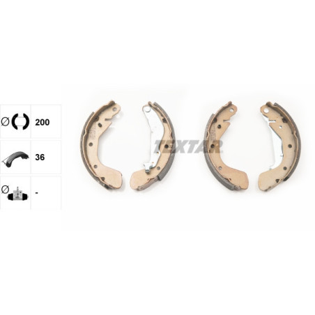 TEXTAR 91062500 Brake Shoe Set Rear for