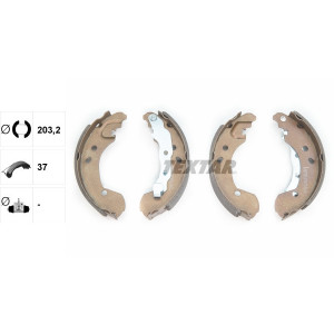 TEXTAR 91062600 Brake Shoe Set Rear for