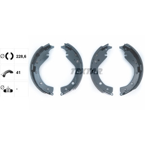 TEXTAR 91063100 Zestaw szczęk hamulcowych tył dla Toyota RAV 4 Wish