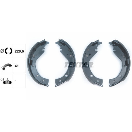 TEXTAR 91063100 Brake Shoe Set Rear for
