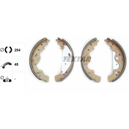 TEXTAR 91063600 Brake Shoe Set Rear for Land Rover Freelander