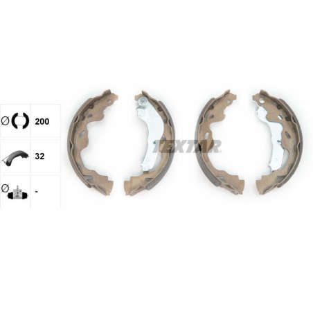 TEXTAR 91064500 Kit ganasce freno posteriore per Agila Swift Splash Aygo C1 Yaris 108 107