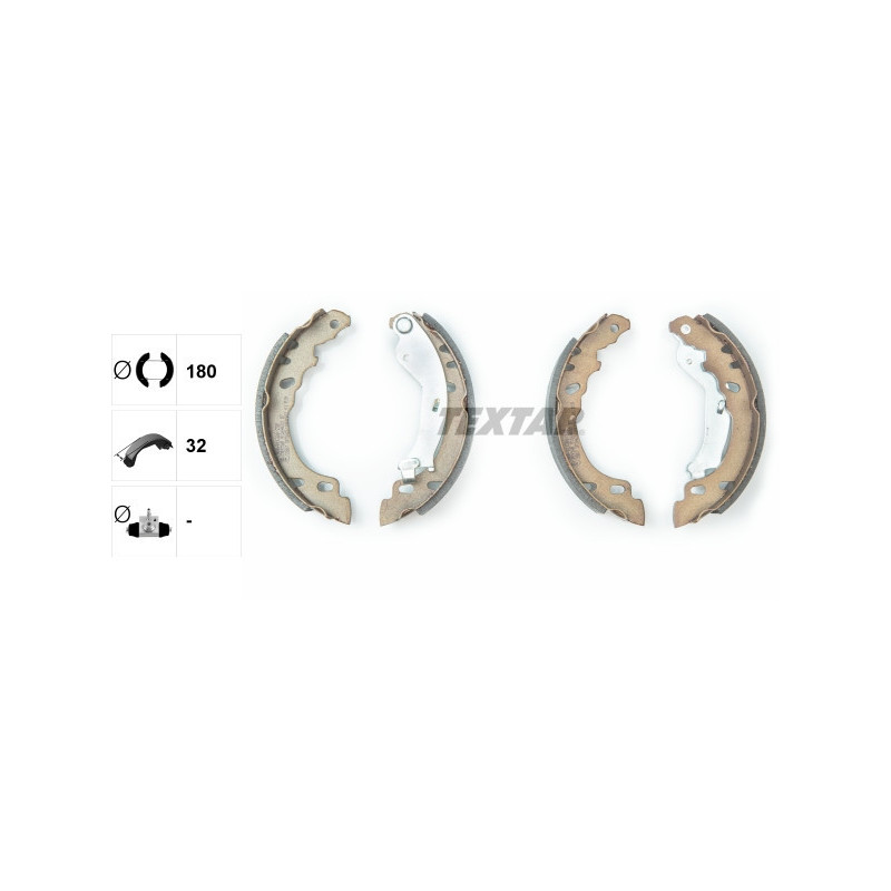 TEXTAR 91064600 Brake Shoe Set Rear for