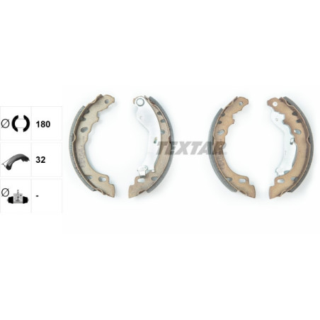 TEXTAR 91064600 Brake Shoe Set Rear for