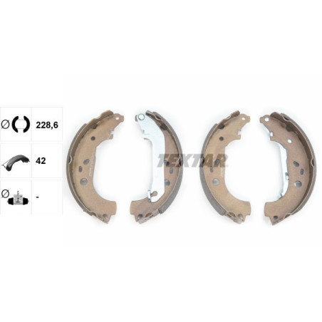 TEXTAR 91064900 Sada brzdových čeľustí zadný pre Ford Focus