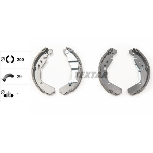TEXTAR 91065200 Juego de zapatas de frenos trasero para Agila Ignis Justy Cruze