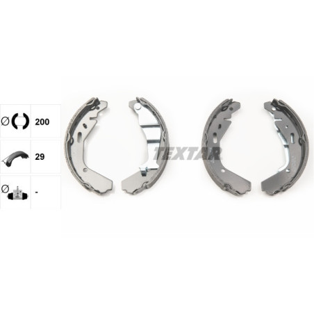 TEXTAR 91065200 Brake Shoe Set Rear for Agila Ignis Justy Cruze