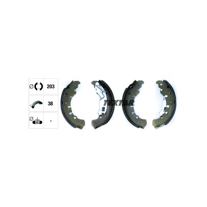 TEXTAR 91065300 Kit ganasce freno posteriore per Punto Corsa Panda Adam Idea Ypsilon