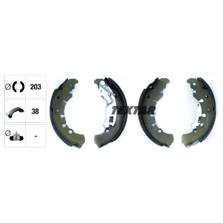TEXTAR 91065300 Brake Shoe Set Rear for