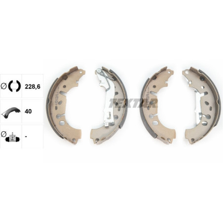 TEXTAR 91065400 Brake Shoe Set Rear for