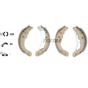 TEXTAR 91067200 Jeu de mâchoires de frein arrière pour 208 DS3 C3 207 DS