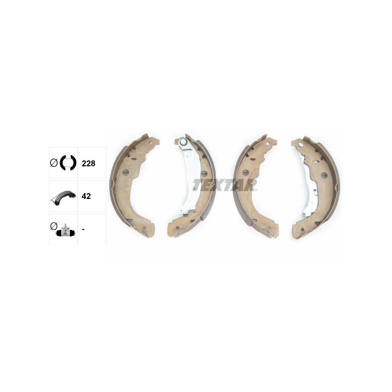 TEXTAR 91067200 Brake Shoe Set Rear for 208 DS3 C3 207 DS