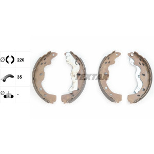TEXTAR 91067500 Juego de zapatas de frenos trasero para SX4 Sedici
