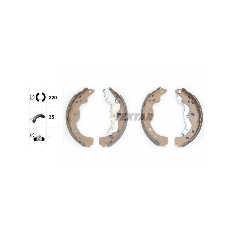 TEXTAR 91067500 Jeu de mâchoires de frein arrière pour SX4 Sedici