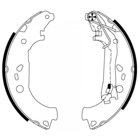 TEXTAR 91067600 Kit ganasce freno posteriore per Fiorino Bipper Nemo Qubo