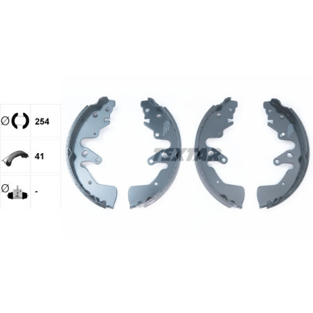 TEXTAR 91068700 Brake Shoe Set Rear for