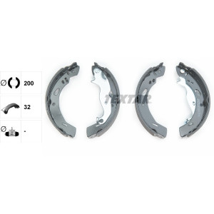 TEXTAR 91069200 Jeu de mâchoires de frein arrière pour Ford Fiesta Ka+