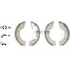 TEXTAR 91072600 Bremsbackensatz Hinten für I20 Active i10 Accent Elantra Grand Avega Rio