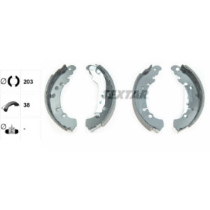 TEXTAR 91075000 Zestaw szczęk hamulcowych tył dla Yaris Aygo X Charade