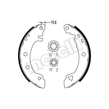 METELLI 53-0002 Bremsbackensatz für