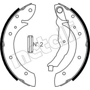 METELLI 53-0015 Jeu de mâchoires de frein pour