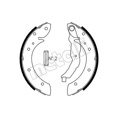 METELLI 53-0015 Sada brzdových čelistí pro