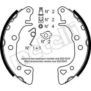 METELLI 53-0021K Brake Shoe Set for