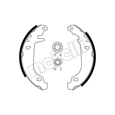 METELLI 53-0022 Jeu de mâchoires de frein pour