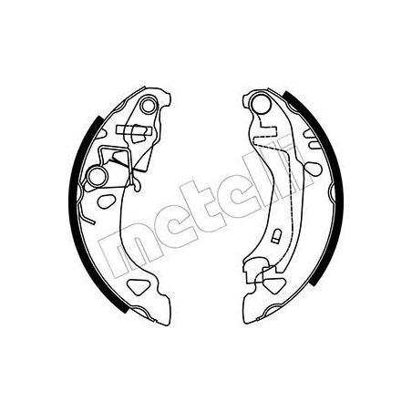 METELLI 53-0070 Sada brzdových čelistí pro