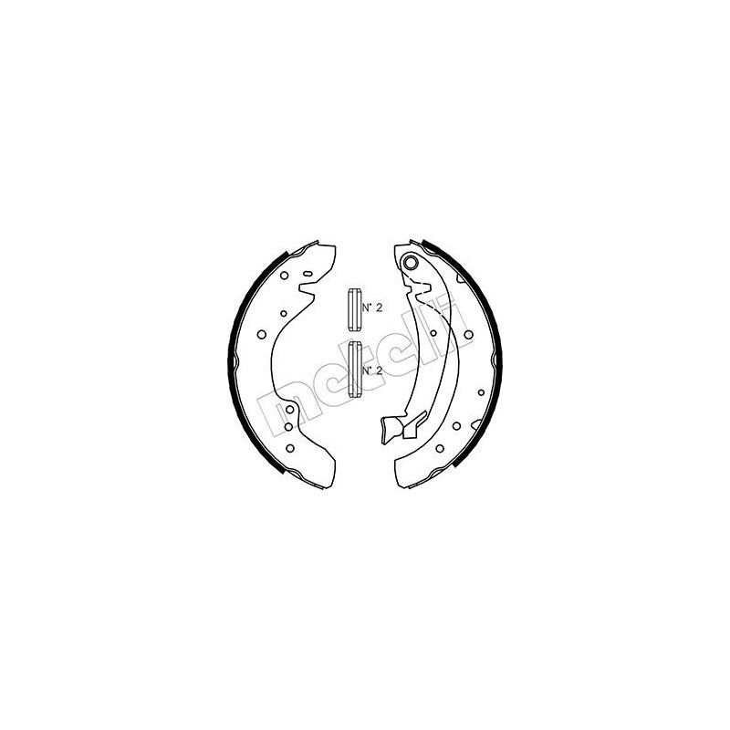METELLI 53-0072 Brake Shoe Set Rear for