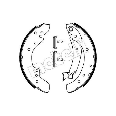 METELLI 53-0072 Brake Shoe Set Rear for