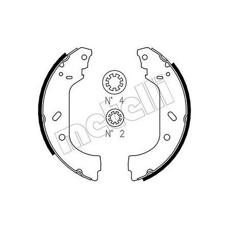 METELLI 53-0074 Brake Shoe Set for